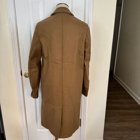 🧥 The Kooples Camel Wool Blend Long Coat | Men’s Small (Women’s Medium) | NWT - Picture 3 of 13